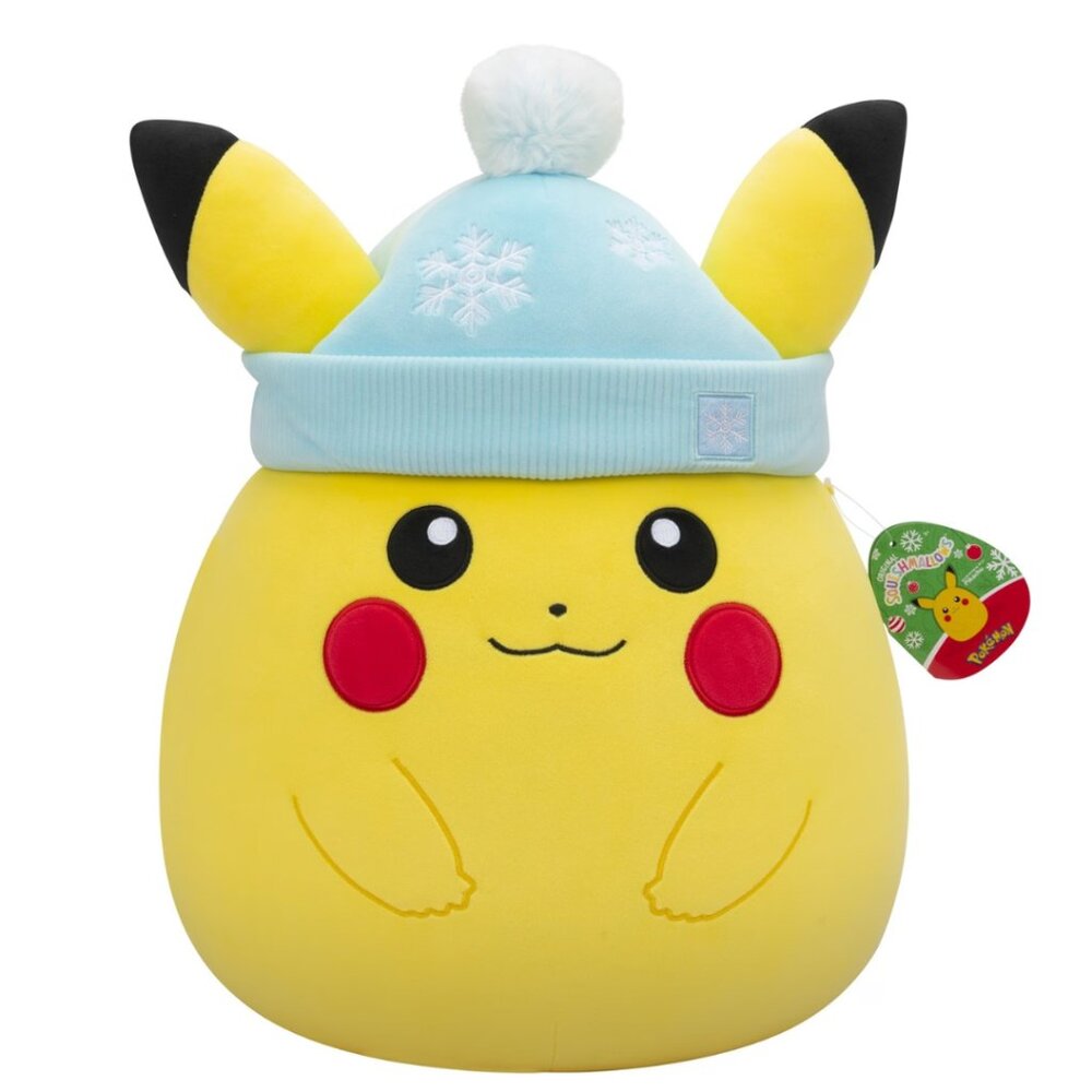 Pokémon Pikachu Plush Yellow Winter‎ Hat Holiday Edition – Large Size